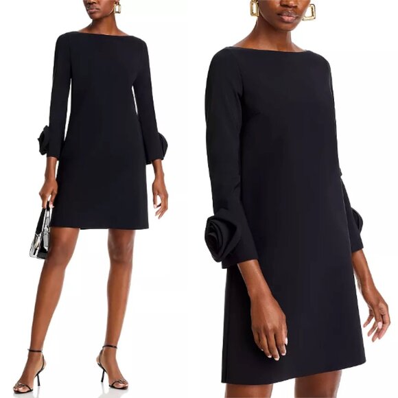 NWT CHIARA BONI La Petite Robe Sekil Rosette Boat Neck Shift Dress Size 40/US 4 - Picture 1 of 14